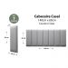 Placas Cabeceira Modulada Reta Adesiva Casal Estofada 140cm x 60cm Kit 7 Placas - Courino Cinza