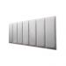 Placas Cabeceira Modulada Reta Adesiva Casal Estofada 140cm x 60cm Kit 7 Placas - Suede Cinza
