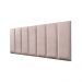 Placas Cabeceira Modulada Reta Adesiva Casal Estofada 140cm x 60cm Kit 7 Placas - Veludo Nude