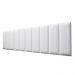 Placas Cabeceira Modulada Reta Adesiva King Estofada 200cm x 60cm Kit 10 Placas - Courino Branco