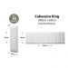 Placas Cabeceira Modulada Reta Adesiva King Estofada 200cm x 60cm Kit 10 Placas - Courino Branco