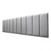 Placas Cabeceira Modulada Reta Adesiva King Estofada 200cm x 60cm Kit 10 Placas - Courino Cinza
