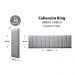 Placas Cabeceira Modulada Reta Adesiva King Estofada 200cm x 60cm Kit 10 Placas - Courino Cinza