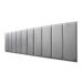 Placas Cabeceira Modulada Reta Adesiva King Estofada 200cm x 60cm Kit 10 Placas - Suede Cinza
