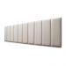 Placas Cabeceira Modulada Reta Adesiva King Estofada 200cm x 60cm Kit 10 Placas - Suede Off White