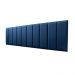 Placas Cabeceira Modulada Reta Adesiva King Estofada 200cm x 60cm Kit 10 Placas - Veludo Azul