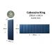 Placas Cabeceira Modulada Reta Adesiva King Estofada 200cm x 60cm Kit 10 Placas - Veludo Azul