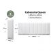 Placas Cabeceira Modulada Reta Adesiva Queen Estofada 160cm x 60cm Kit 8 Placas - Courino Branco