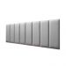 Placas Cabeceira Modulada Reta Adesiva Queen Estofada 160cm x 60cm Kit 8 Placas - Courino Cinza