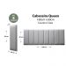 Placas Cabeceira Modulada Reta Adesiva Queen Estofada 160cm x 60cm Kit 8 Placas - Courino Cinza