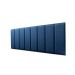 Placas Cabeceira Modulada Reta Adesiva Queen Estofada 160cm x 60cm Kit 8 Placas - Veludo Azul