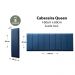 Placas Cabeceira Modulada Reta Adesiva Queen Estofada 160cm x 60cm Kit 8 Placas - Veludo Azul