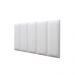 Placas Cabeceira Modulada Reta Adesiva Solteiro Estofada 100cm x 60cm Kit 5 Placas - Courino Branco