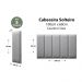 Placas Cabeceira Modulada Reta Adesiva Solteiro Estofada 100cm x 60cm Kit 5 Placas - Courino Cinza