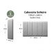 Placas Cabeceira Modulada Reta Adesiva Solteiro Estofada 100cm x 60cm Kit 5 Placas - Suede Cinza