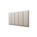 Placas Cabeceira Modulada Reta Adesiva Solteiro Estofada 100cm x 60cm Kit 5 Placas - Suede Off White