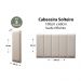 Placas Cabeceira Modulada Reta Adesiva Solteiro Estofada 100cm x 60cm Kit 5 Placas - Suede Off White