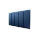 Placas Cabeceira Modulada Reta Adesiva Solteiro Estofada 100cm x 60cm Kit 5 Placas - Veludo Azul