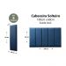 Placas Cabeceira Modulada Reta Adesiva Solteiro Estofada 100cm x 60cm Kit 5 Placas - Veludo Azul