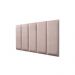 Placas Cabeceira Modulada Reta Adesiva Solteiro Estofada 100cm x 60cm Kit 5 Placas - Veludo Nude