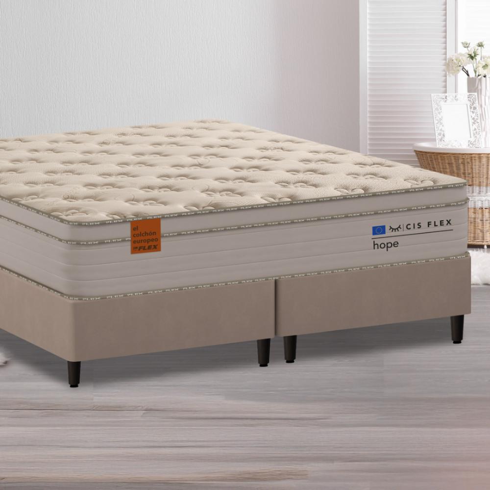 Cama box + Colchão Solteiro Flex Hope Cis
