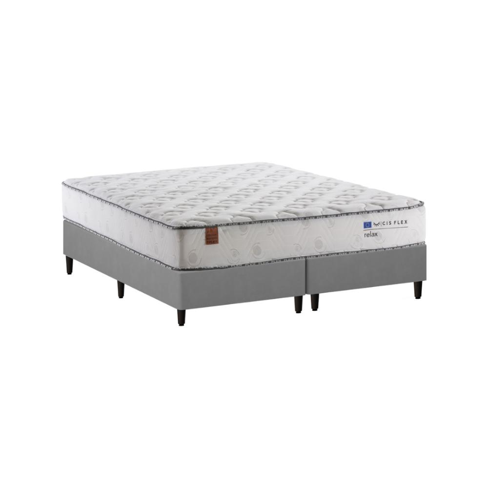 Cama box + Colchão Solteiro Flex Relax Cis