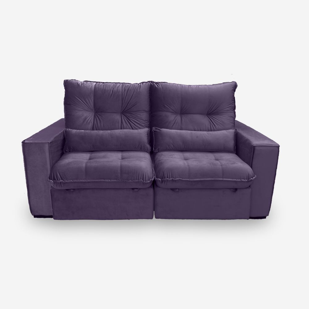 Sofá Atlanta 2 Lugares 1,70 metros Veludo - 25 Roxo