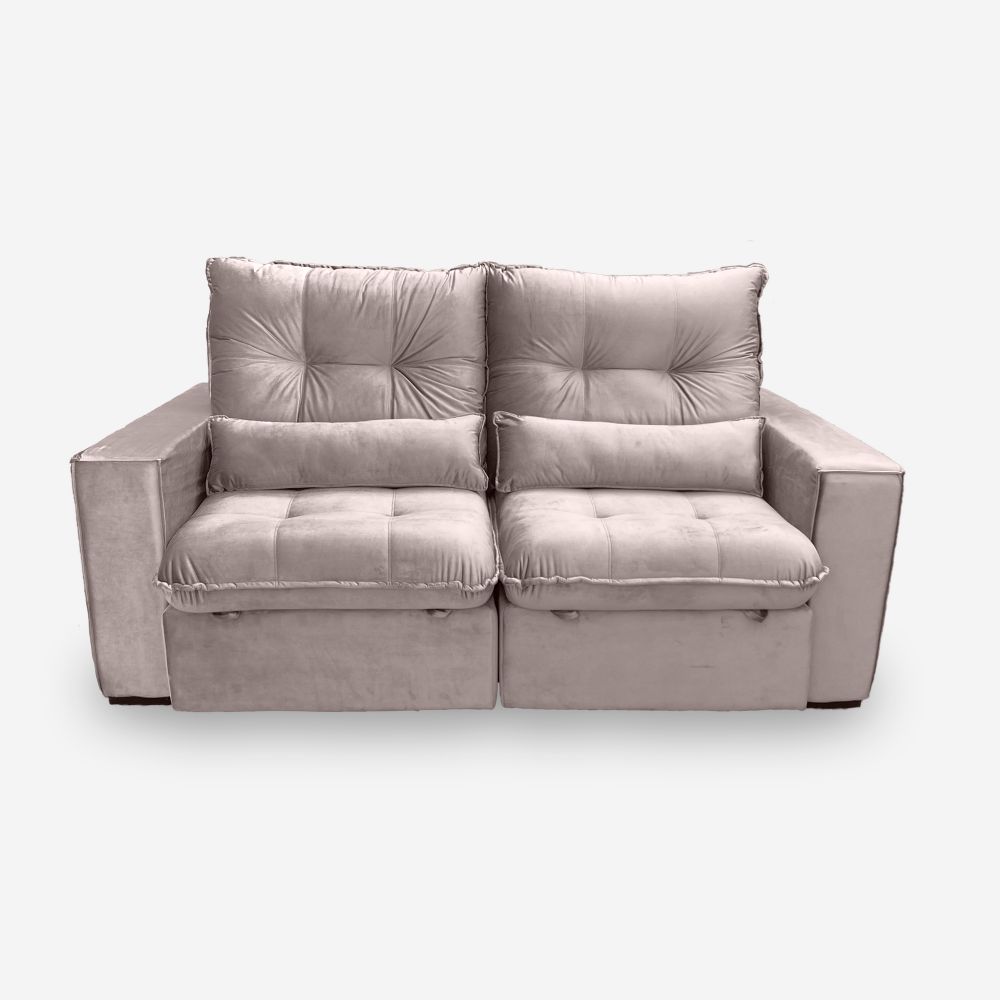 Sofá Atlanta 2 Lugares 1,90 metros Veludo - 14 Rose