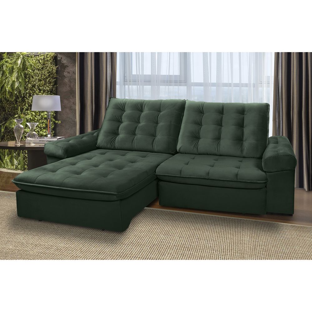 Sofá LION 2 Lugares 1,90 metros Veludo - 11 Verde Bandeira