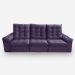 Sofá LION 6 Lugares 2,90 metros Veludo - 25 Roxo