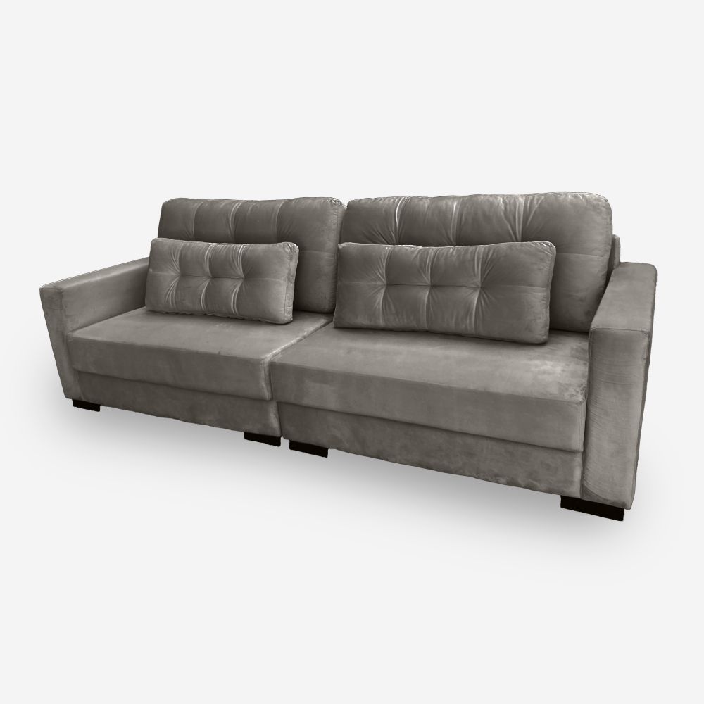 Sofá Living IDEA 2 Lugares 1,70 metros Veludo - 03 Capuccino