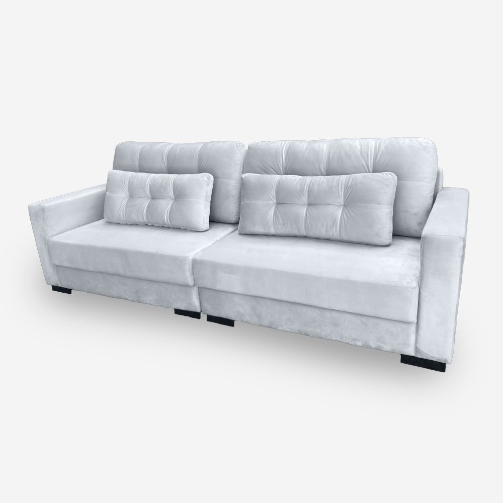 Sofá Living IDEA 2 Lugares 1,70 metros Veludo - 26 Prata