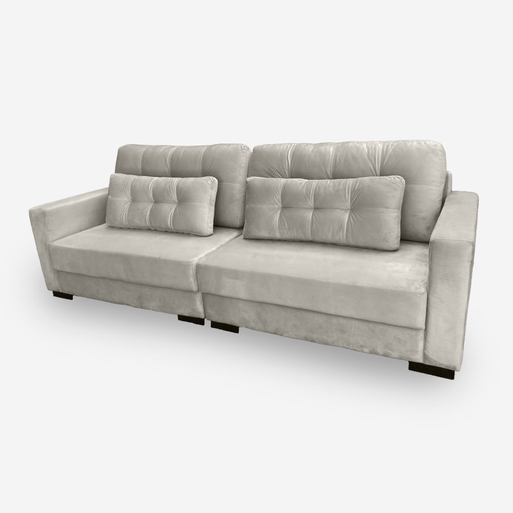 Sofá Living IDEA 3 Lugares 2,00 metros Linho - 08 Bege