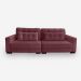 Sofá Living IDEA 3 Lugares 2,00 metros Veludo - 22 Bordo
