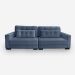 Sofá Living IDEA 3 Lugares 2,00 metros Veludo - 24 Azul Marinho