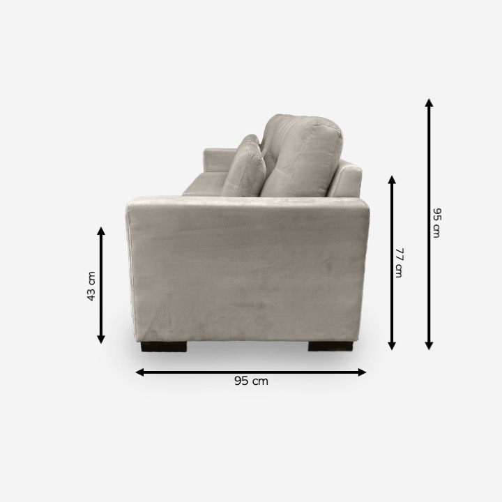 Sofá Living IDEA 5 Lugares 2,60 metros Linho - 08 Bege