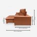 Sofá ONIX 2 Lugares 1,90 metros Veludo - 20 Terracota