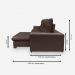 Sofá ONIX 6 Lugares 2,90 metros Veludo - 17 Chocolate