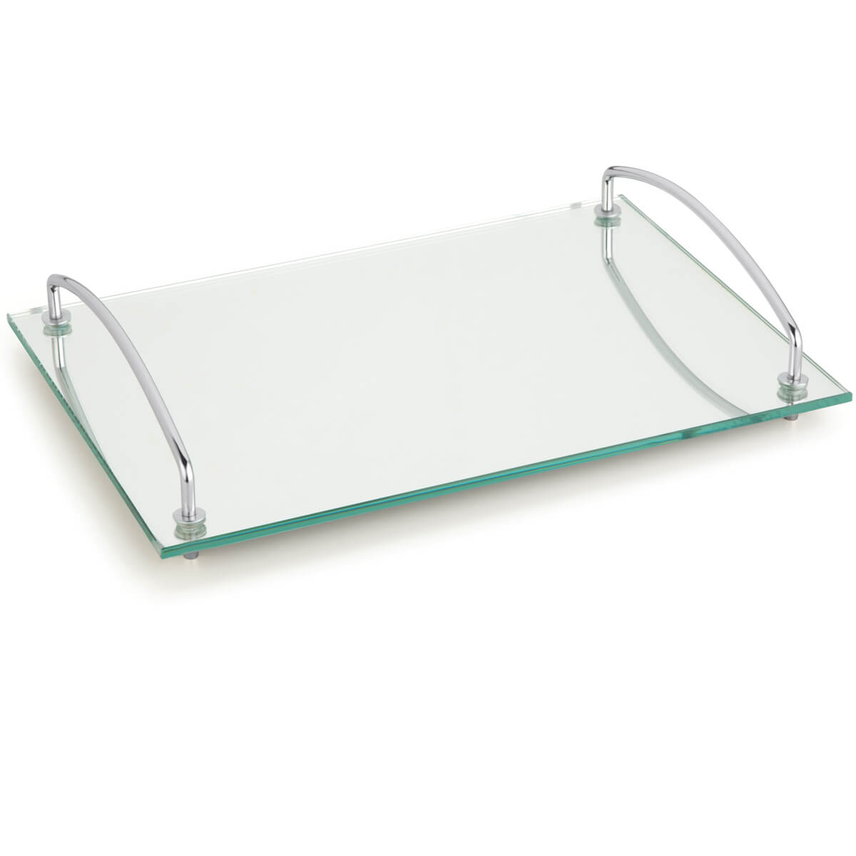 Bandeja Espelhada Para Sala Aço Inox Andrea 35x25cm Retangular De Servir
