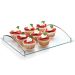 Bandeja Espelhada Para Sala Aço Inox Andrea 35x25cm Retangular De Servir