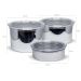 Conjunto 3 Potes Herméticos Redondos Aço Inox Com Tampa Vision Forma