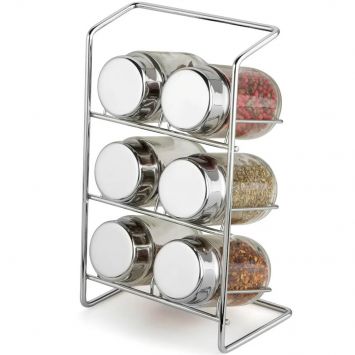Jogo 6 Porta Temperos De Vidro Com Suporte Para Bancada Porta Condimentos Elegance Forma Inox é ruim? Jogo 6 Porta Temperos De Vidro Com Suporte Para Bancada Porta Condimentos Elegance Forma Inox é boa?