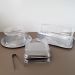Kit Porta Pão Porta Frios e Porta Bolo Aço Inox Tampas Transparentes Vision Forma