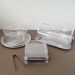 Kit Porta Pão Porta Frios e Porta Bolo Aço Inox Tampas Transparentes Vision Forma