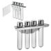 Porta Temperos Organizador Magnético Aço Inox 4 Potes Plásticos Forma