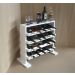 Adega Decorativa Piso Prateleira para Vinhos e Bebidas 20 garrafas - Branco Laca
