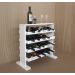 Adega Decorativa Piso Prateleira para Vinhos e Bebidas 20 garrafas - Branco Laca