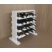 Adega Decorativa Piso Prateleira para Vinhos e Bebidas 20 garrafas - Branco Laca