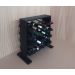 Adega Decorativa Piso Prateleira para Vinhos e Bebidas 20 garrafas - Preto Laca