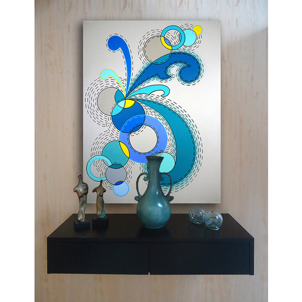 Aparador Penteadeira Console Suspenso Preto Laca